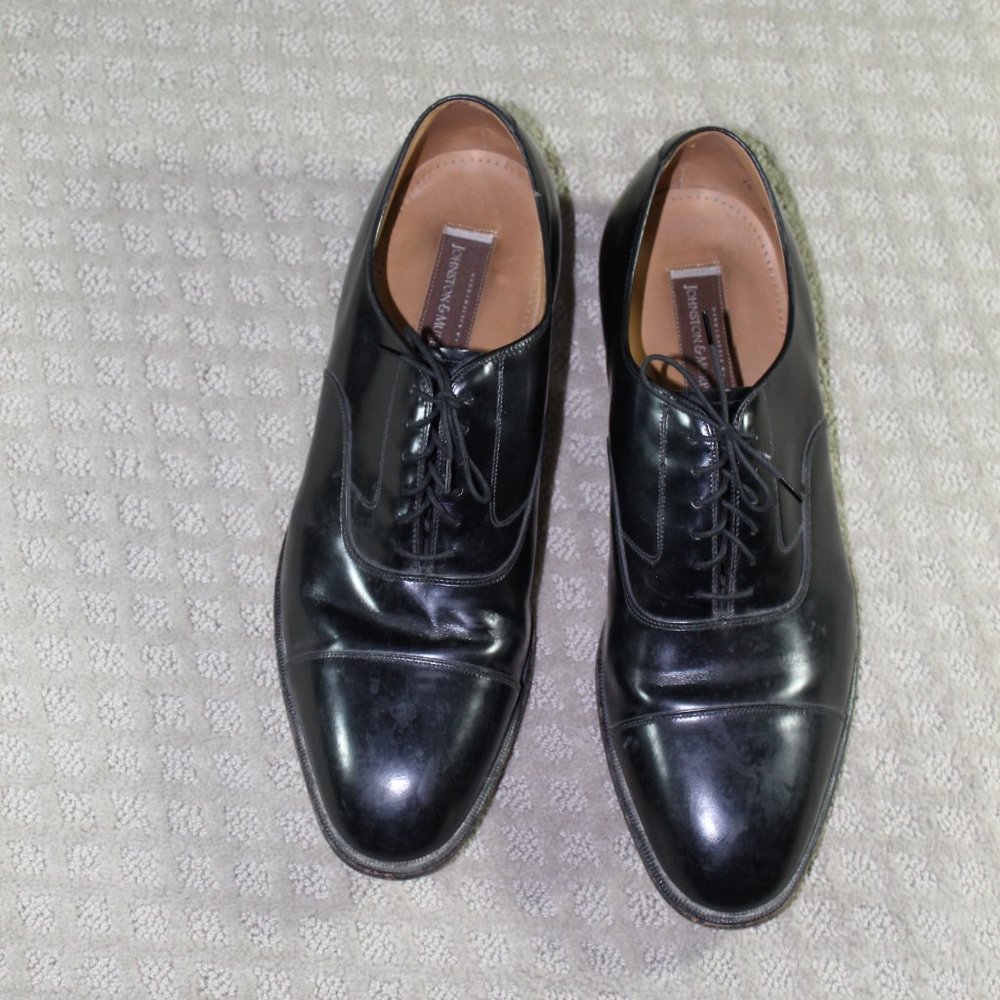 Johnston & Murphy Size 14 Black Dress Shoes - Picture 2 of 6